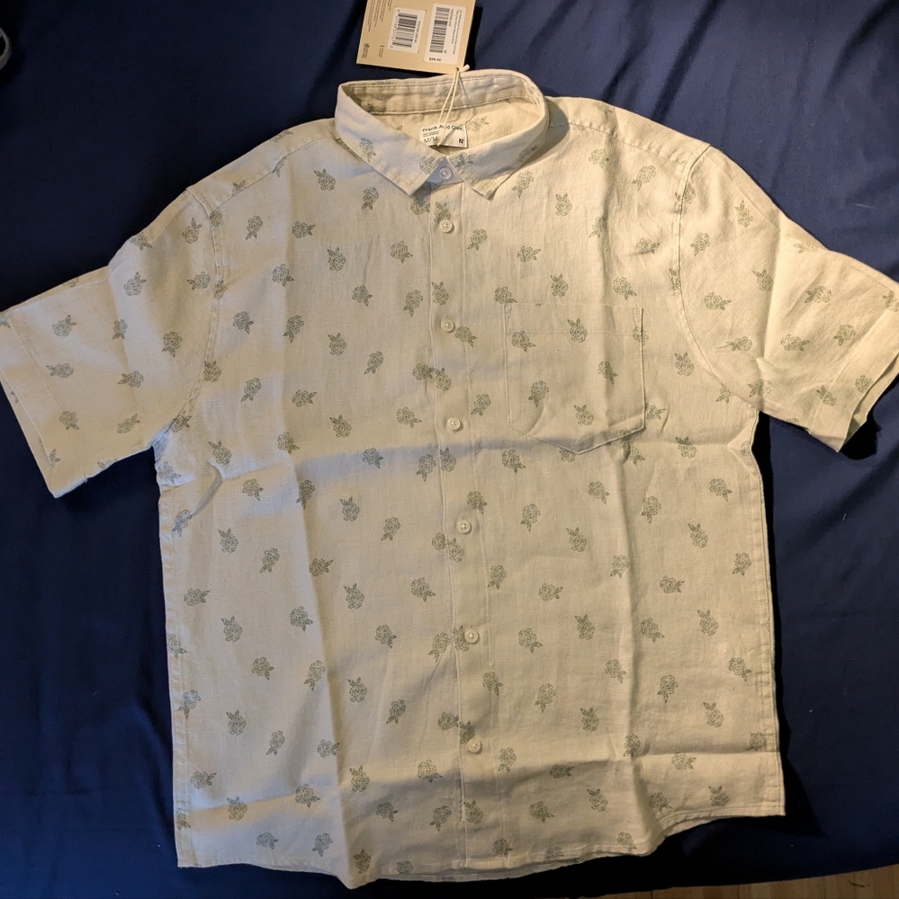 Men's White Patterned Shirt